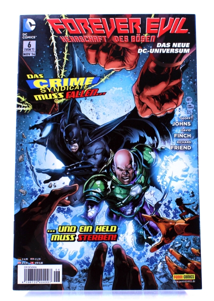 DC Forever Evil (Herrschaft des Bösen) Comic Nr. 6: Das Crime Syndicate muss fallen...und ein Held muss sterben! von Panini